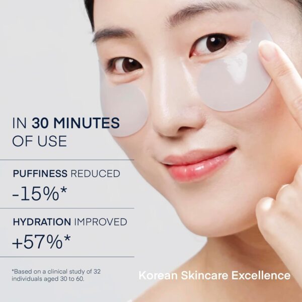 Under Eye Patches for Dark Circles: Puffiness & Eye Bag Treatment Gel Mask with Caffeine Hyaluronic Acid Niacinamide - Undereye Brightening Hydrating Anti-Wrinkle & Cooling - Korean Skincare, 30 Pairs - Image 2