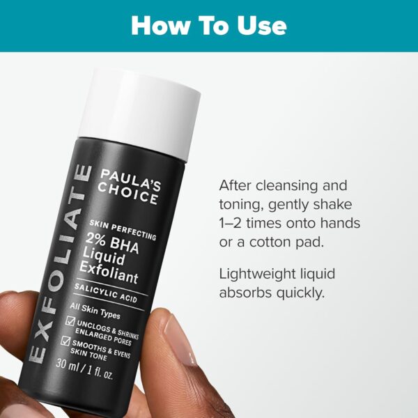 Paula's Choice SKIN PERFECTING 2% BHA Liquid Salicylic Acid Exfoliant-Facial Exfoliant for Blackheads, Enlarged Pores, Wrinkles & Fine Lines - Image 3