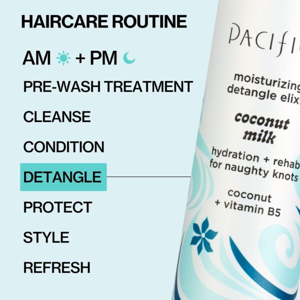 Pacifica Coconut Milk Hair Detangler Spray – Leave-In Conditioning Elixir for Tangle-Free Hair – Instantly Detangles Knots, Adds Shine & Moisture, Prevents Breakage & Frizz – Vegan & Cruelty-Free - Image 11