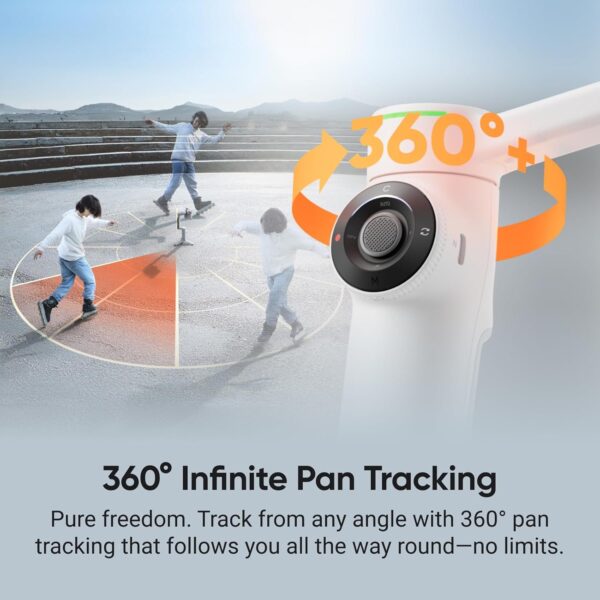 Insta360 Flow 2 Pro Grey - Foldable AI Phone Gimbal, iPhone Native Tracking in 200+ iOS Apps, Multi-Person Tracking, 360º Pan Tracking, Built-In Tripod/Selfie Stick, iPhone/Android Portable Stabilizer - Image 8