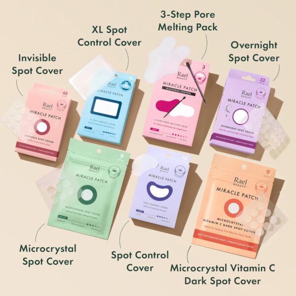 Rael Pimple Patches, Miracle Invisible Spot Cover - Hydrocolloid Acne Patch, Treatment for Breakouts, Absorbs Zits & Blemish, Korean Skin Care, 2 Sizes (96 Count) - Image 7