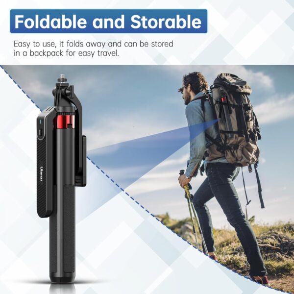 Ulanzi MA09 Selfie Stick Tripod, 71/'' Extendable Phone Tripod with Romote, Portable Cellphone Stand Tripod Quadrapod & iPhone Tripod, 3-in-1 Upgraded Travel Tripod for iPhone/Samsung/Camera/GoPro - Image 7