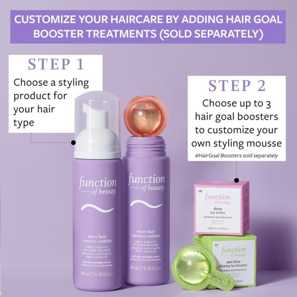 FUNCTION OF BEAUTY Zero Gravity Styling Mousse, 7 oz - Adds Volume, Defines Natural Waves While Providing a Flexible Hold Without Feeling Stiff or Crunchy - Image 6