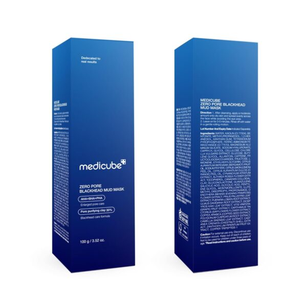 medicube Zero Pore Blackhead Mud Facial Mask - Skin Cooling & Pore Tightening - 3 Minute Quick Dry Formula with AHA, BHA, PHA, and Pore-Purifying Clay - Korean Mud Mask 3.52 oz - Image 7