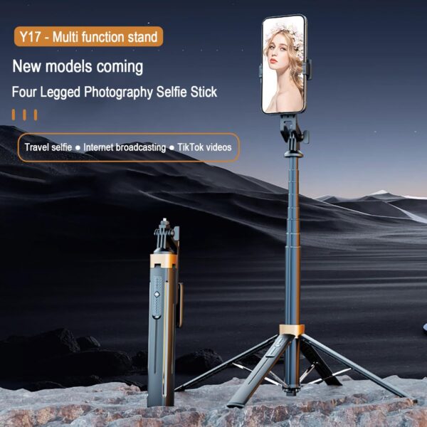 XINBAOHONG Selfie Stick, Extendable Tripod Stand with Bluetooth Remote for iPhone Android Phone, Compact Size & Lightweight - Image 4