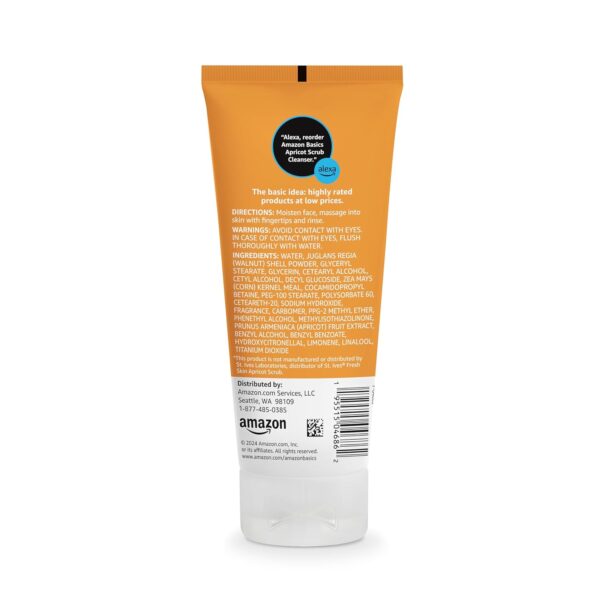 Amazon Basics Apricot Scrub Facial Cleanser, 6 Ounce (Previously Solimo) - Image 3