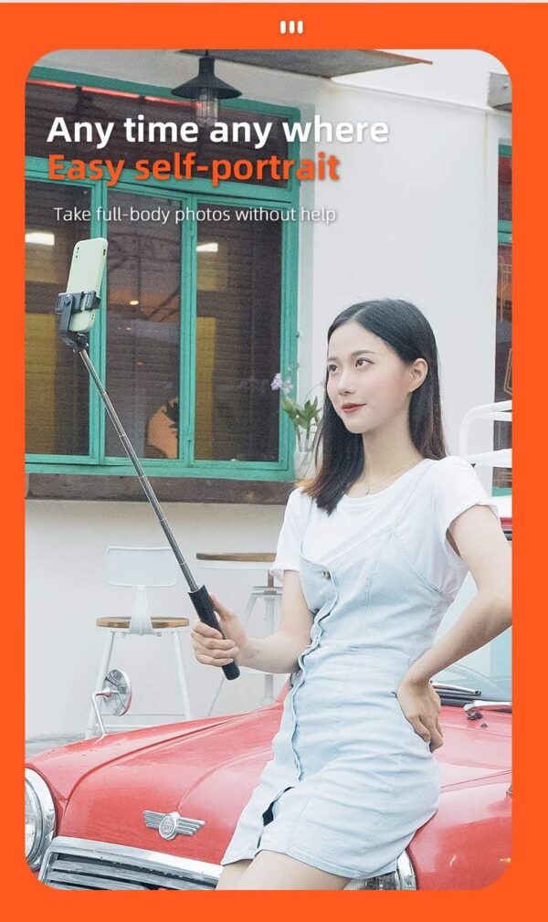 PINHEN Phone Tripod & Selfie Stick,3 in 1 Extendable 360° Rotation Tripod Stand with Detachable Wireless Remote Portable Smart Phone Holder Compatible with iPhone Android Sansung - Image 3