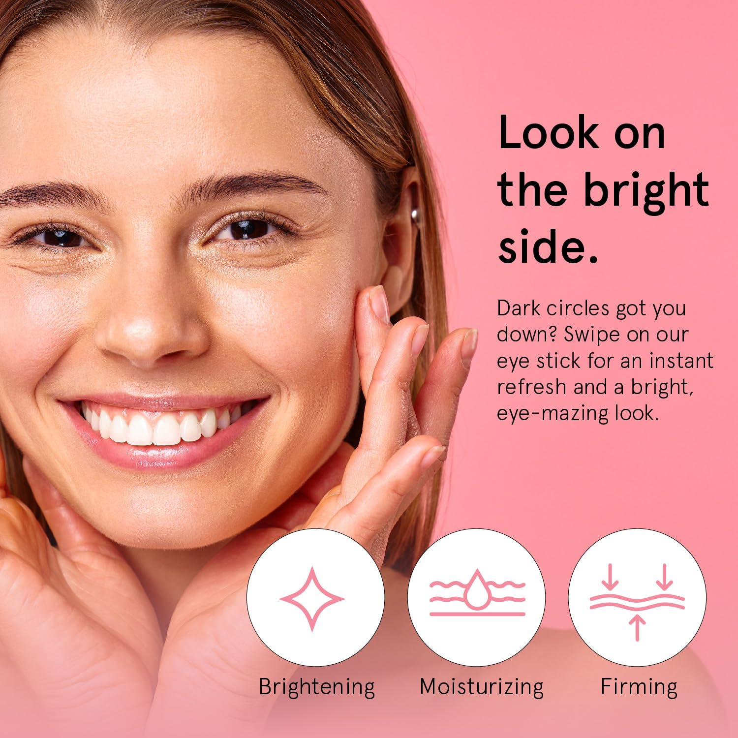 grace & stella Under Eye Brightener Balm Stick - Caffeine Eye Cream for Dark Circles, Puffiness, Wrinkles - Moisturizer Stick with Niacinamide, Hyaluronic Acid, Peptides - Vegan Skincare (0.13oz/3.5g) - Image 2