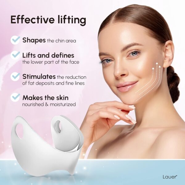 V Shaped Contouring Face Mask Line Shaping Lifting Belt Neck Reduction Jawline Lift Tape Enhancer Face Patch Firming Tightening Skin Chin Up Sculpting Collagen Mask Hyaluronic Acid Aloe Vera 5 pcs - Image 2