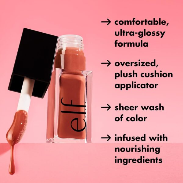 e.l.f. Glow Reviver Lip Oil, Nourishing Tinted Lip Oil For A High-shine Finish, Infused With Jojoba Oil, Vegan & Cruelty-free, Rose Envy - Image 4