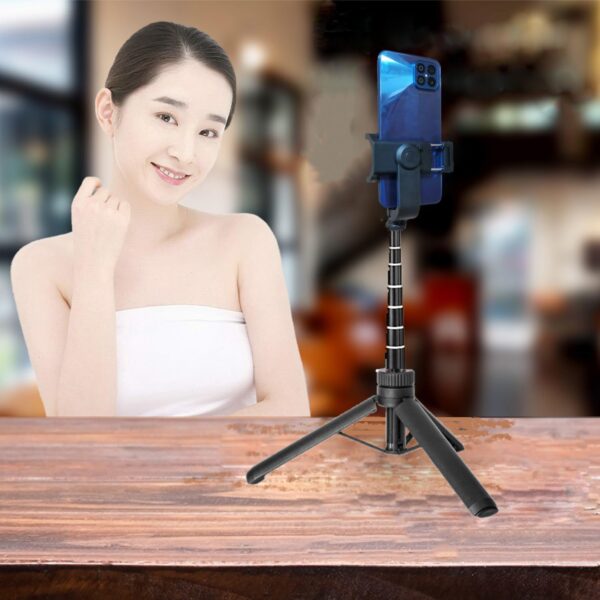 Selfie Stick for iPhone,Phone Tripod with Remote Shutter and Rotate Phone Stand for Video Recording, Lightweight,Portable,Travel Tripod for iPhone/Gopro (Black, 50 inch) - Image 4