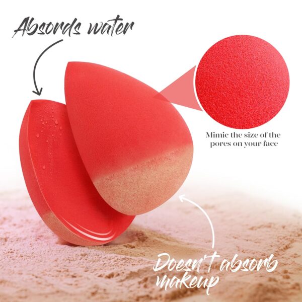 BEAKEY Makeup Sponge 5 Pcs Set, Latex-Free Boun Boun Beauty Sponge for Blending, Makeup Sponges for Foundation Liquid Cream and Powder. Blender for Enhanced Make Up Application - Image 2