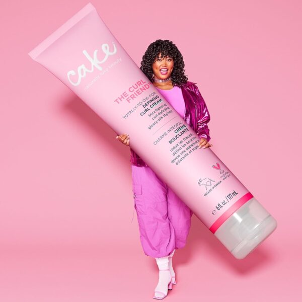 Cake Beauty Curl Defining Cream, The Curl Friend - Moisturizes and Defines Curls – For Frizz Control & Detangling - Avocado Oil, Soybean Oil & Shea Butter – For Curly Hair- 6 Fl Oz / 177 mL - Image 2