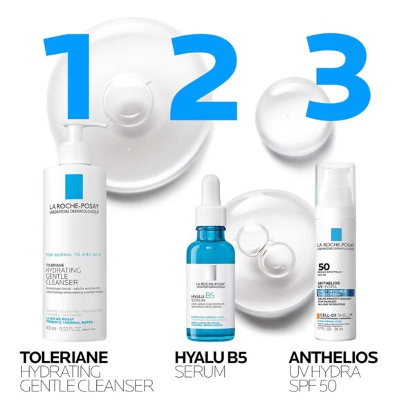 La Roche-Posay Hyalu B5 Pure Hyaluronic Acid Serum for Face, Vitamin B5 + Hyaluronic Acid + Madecassoside, Hydrating Serum Visibly Plumps Skin, Sensitive Skin Safe, Anti Aging, Oil-Free - Image 8