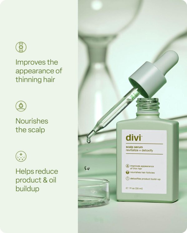 Divi Scalp Serum for Thinning Hair, 30ml – Clinically Tested, Nourishing Formula with Amino Acids, Caffeine & Rosemary Oil – Promotes Healthy Scalp & Fuller-Looking Hair, Reduces Oil & Product Buildup - Image 4