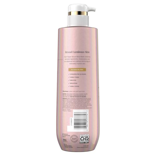 Olay Super Serum Body Wash for Extra Dry Skin, 24hr Long Lasting Hydration, 5+ Ingredient Serum Complex for Bright Even Firm Luminous Skin, 18.5 fl oz - Image 14