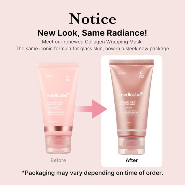 medicube Collagen Overnight Wrapping Peel Off Facial Mask Pack - Elasticity & Hydration Care, Reduces Sagging & Dullness - Hydrolyzed Collagen For Glowing Skin - Korean Skin Care, 2.53 fl.oz - Image 2