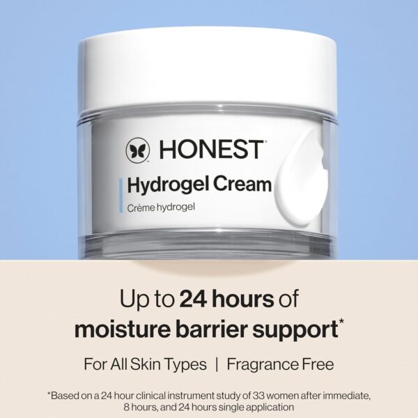 Honest Beauty Hydrogel Cream with Hyaluronic Acid, Jojoba, + Squalane | Oil Free, Lightweight, Moisturizing | EWG Verified, Vegan + Cruelty Free | 1.7 fl oz - Image 3