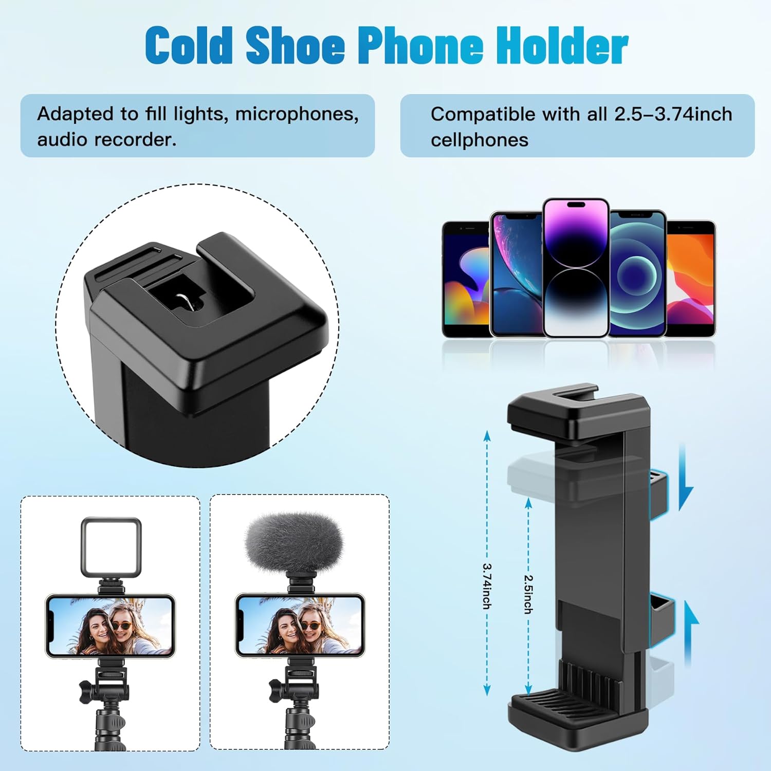 Victiv 70" Phone Tripod, Camera Stand Tripod with Remote and Phone Holder, Sturdy & Stable, Height Adjustable Selfie Stick Mode, Perfect for Selfies/Recording/Vlogging/Live Streaming - Image 4