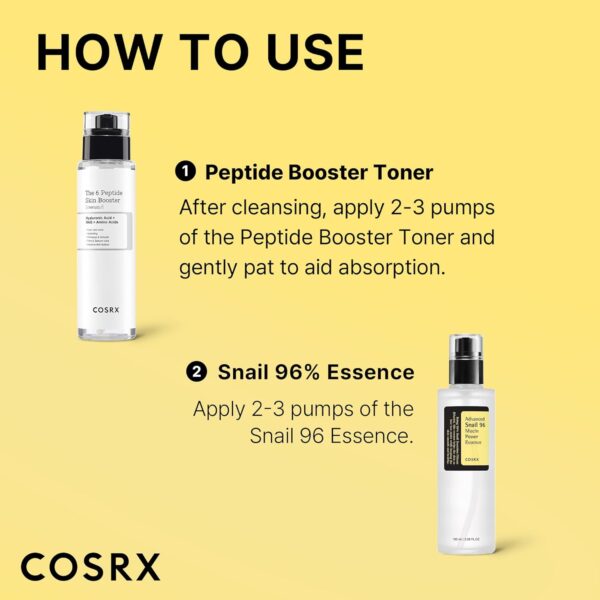 COSRX Snail Mucin 96% Peptide Booster Set - Amazon Exclusive - Korean Skin Care, Gift Sets, Skin Care Sets for Women, Advanced Snail Mucin Serum, Face Serum - Image 6