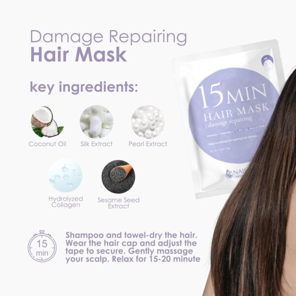 Spa Kit for Women-Korean Skincare Set Includes home spa essentials like a hair mask, hand and foot masks, eye mask, facial masks. Pamper yourself with 15 MIN PAMPER ME KIT by [NAISTURE] - Image 3