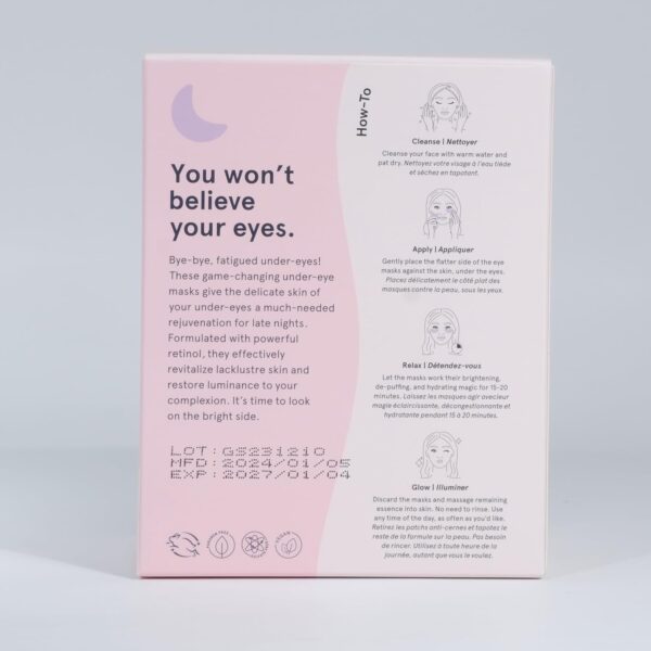 grace & stella Under Eye Patches for Puffy Eyes and Dark Circles (Retinol, 24 Pairs) Restoring Gel Under Eye Masks with Hyaluronic Acid - Vegan Cruelty-Free Skincare Birthday Gifts for Women - Image 9