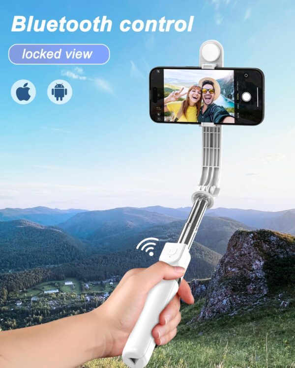 55" Phone Tripod & Selfie Stick,Cell Phone Tripods Stand with Wireless Remote,Phone Holder with Detachable Light, for iPhone 14 13 12 pro Xr X 8Plus 7, Android, Samsung Galaxy S22 S21 and More - Image 6