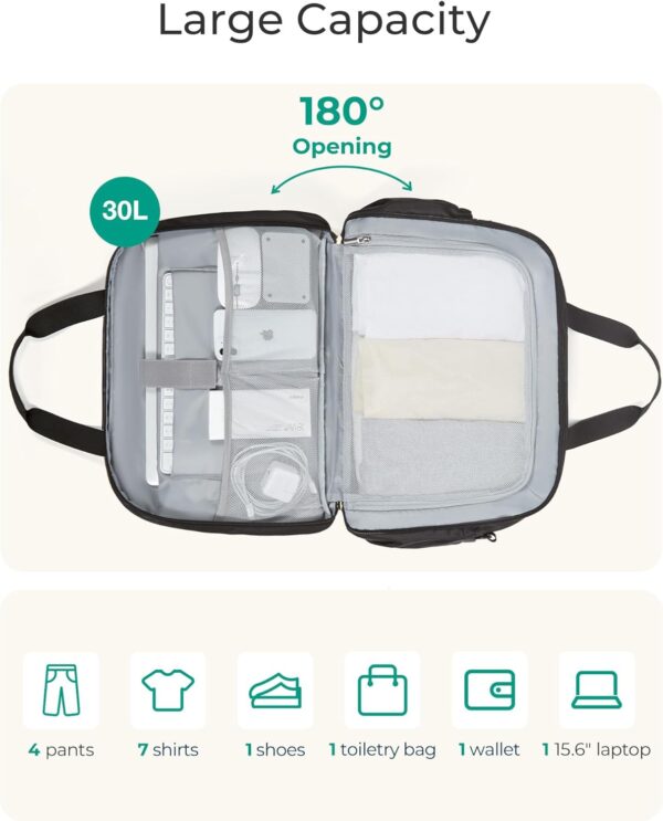 BAGSMART Duffle Bag for Travel, Weekender Overnight Bags for Women with Wet Pocket Underseat for Airplane - Image 2