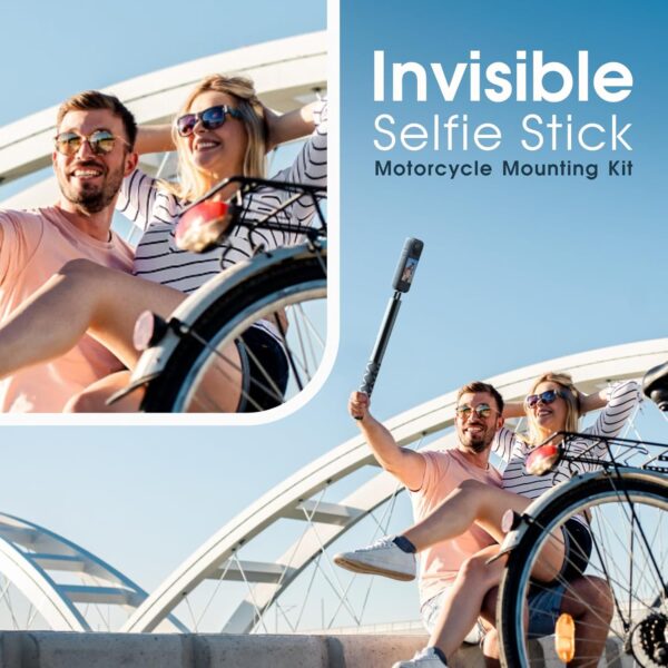 Andoer 45in Invisible Selfie Stick, Compatible with Insta360 X4/X3/GO 3S, Insta360 ONE X2/ONE RS, 1/4" Extended Monopod Pole for GoPro Hero DJI Action and More - Image 3