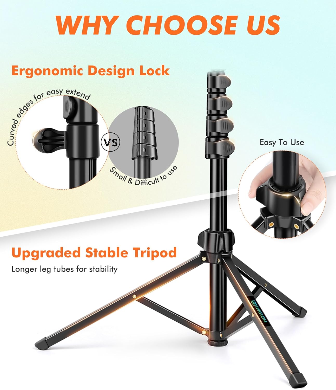 71" Tripod for iPhone, Phone Tripod Selfie Stick with Remote, Cell Phone Tripods & Tall Travel Tripods for Recording Video Selfies Photo, Compatible with iPhone 16 15 14 Pro Max 13 Android - Image 4
