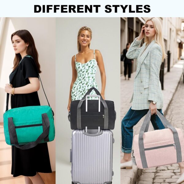 For Spirit Airlines Personal Item Bag 18x14x8 in Underseat Carry-on Luggage foldable Travel Duffle Bag for Airplanes(30L, Teal) - Image 6