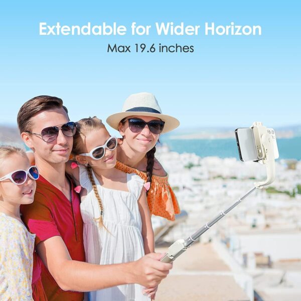 Selfie Stick Gimbal Stabilizer, 1 Axis Face Tracking & 360° Rotation Tripod with Wireless Remote, 4 in 1 Portable Tripod w/Extendable Stick for iPhone 14/Android Video Recording hohem iSteady Q - Image 2