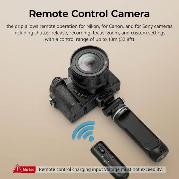 SmallRig SR-RG2 Multifunctional Wireless Shooting Grip, Adjustable Selfie Stick, Remote Control Camera, for Nikon, for Canon, for Sony Cameras, for Vlogging, Live Streaming, Daily Filming - 4551 - Image 4