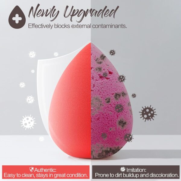 BEAKEY Makeup Sponge 5 Pcs Set, Latex-Free Boun Boun Beauty Sponge for Blending, Makeup Sponges for Foundation Liquid Cream and Powder. Blender for Enhanced Make Up Application - Image 3