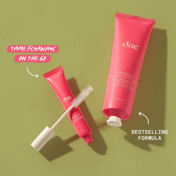 DAE Hair Cactus Fruit 3-In-1 Styling Cream & Taming Wand - Tame Flyaways, Smooth Frizz, Style Edges (0.6 oz.) - Image 3