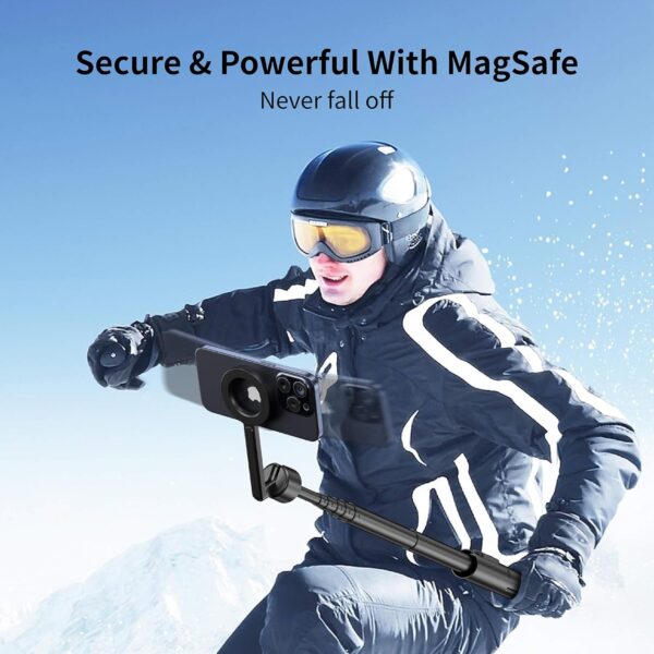 Vimitty for MagSafe Tripod for iPhone 64 Selfie Stick Tripod Phone with Metal Ring and Remote, Phone Tripod for Video Recording, Cell Phone Tripod Mount Stand for Cellphone - Image 7