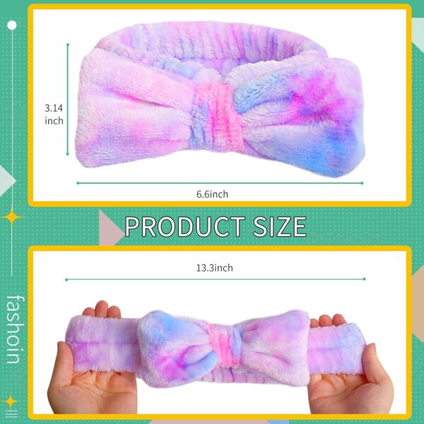 WSYUB Spa Headband,Makeup&Skincare Headbands,Headband for Washing Face,Teen Girls Fuzzy Hair Bands for Women - Image 2