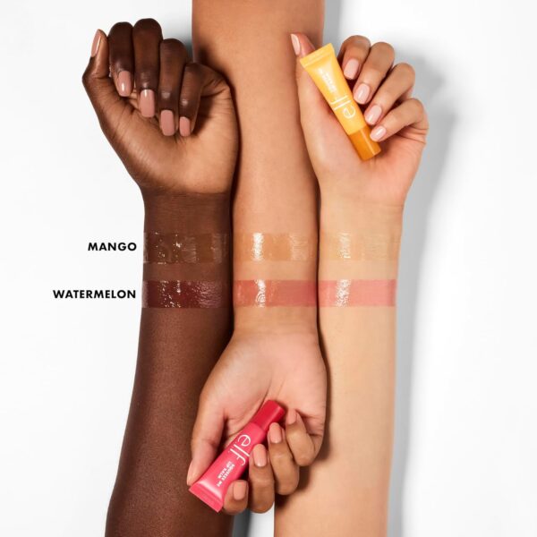 e.l.f. Squeeze Me More Lip Balm Duo, Moisturizing Balm For A Sheer Tint Of Color, Made With Hyaluronic Acid, Vegan & Cruelty-Free, Mango & Watermelon - Image 3