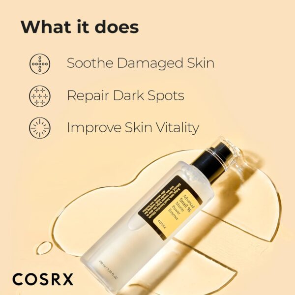 COSRX Snail Mucin 96% Power Repairing Essence 3.38 fl.oz 100ml, Hydrating Serum for Face with Snail Secretion Filtrate for Dull Skin & Fine Lines, Korean Skin Care - Image 6