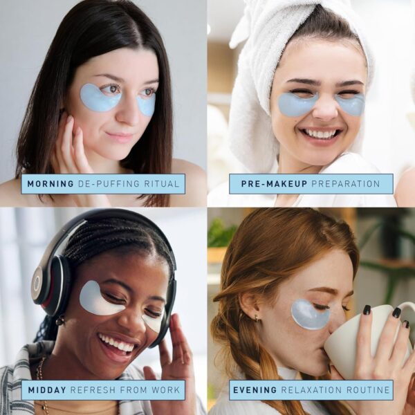 Enaskin Naturals Under Eye Patches for Dark Circles: 30 Pairs Retinol Collagen Eye Gels Mask - Reduce Wrinkles Puffy & Bags - Skin Treatment Pads - Anti Aging Moisturizer For Women (Blue) - Image 8