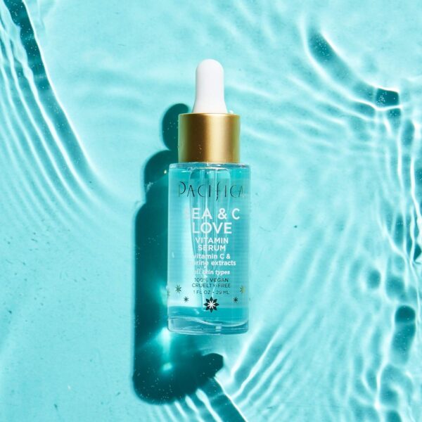 Pacifica Beauty Sea and C Love Vitamin C Serum, Skincare, Hyaluronic Acid, Green Tea, Marine Extracts, Blue Light Protection, Brightening, Lightweight, Face Care, Skin Care Serum, 1 fl oz (1 Count) - Image 6