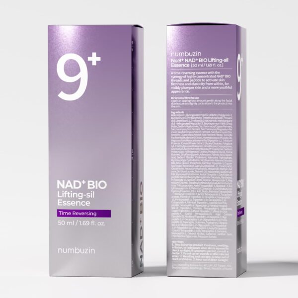 numbuzin No.9 Essence | NAD+ BIO Lifting-sil Essence | Lifting, Firming, Wrinkles, Fine Lines, Elasticity | Peptides, NAD+ | Serum for Aging, Dull Skin | 1.69 fl. oz. - Image 8