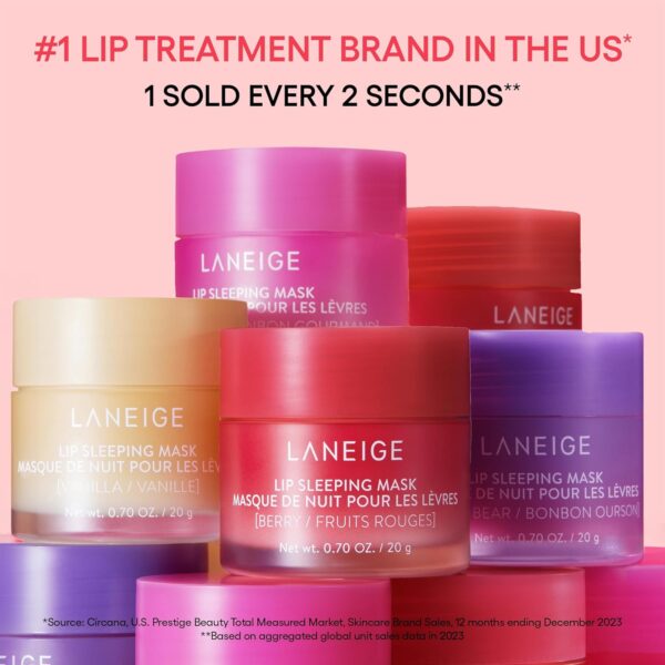 LANEIGE Lip Sleeping Mask: Nourish, Hydrate, Vitamin C, Murumuru & Shea Butter, Antioxidants, Flaky, Dry Lips - Image 6