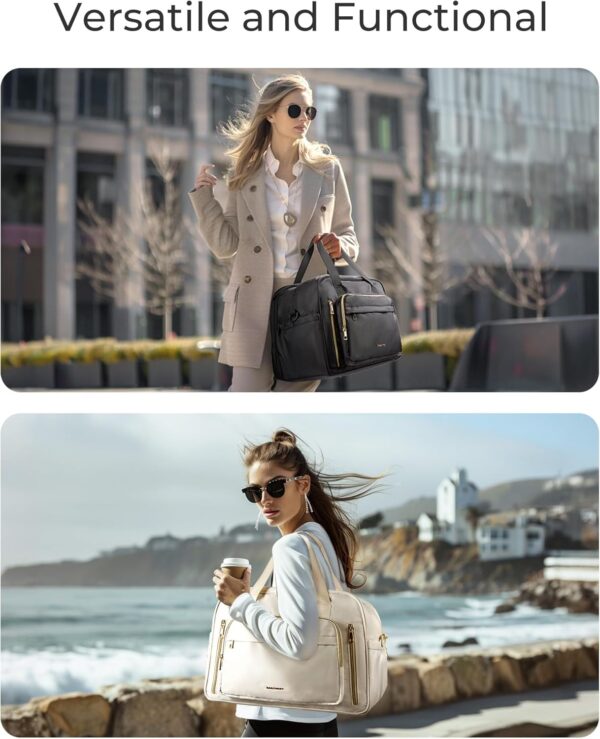 BAGSMART Duffle Bag for Travel, Weekender Overnight Bags for Women with Wet Pocket Underseat for Airplane - Image 6