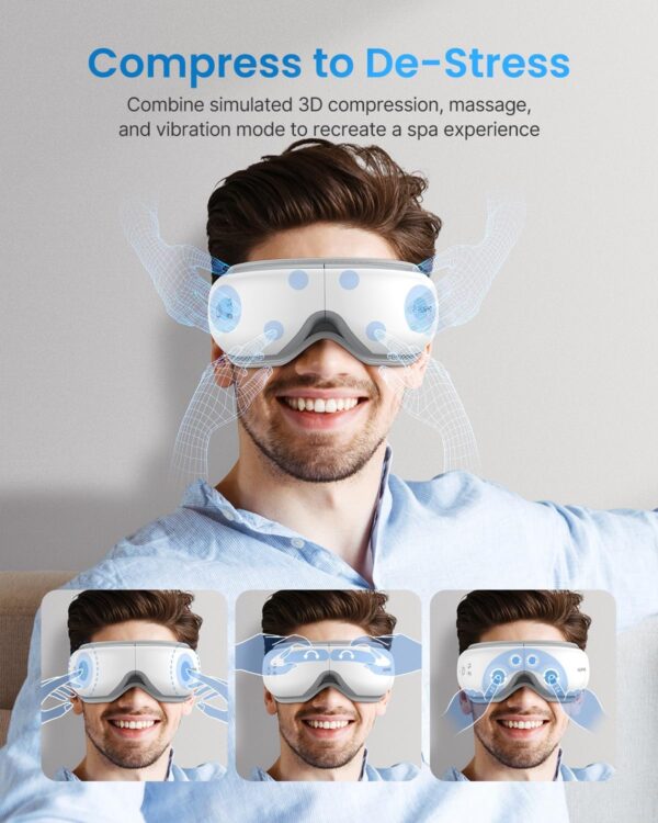 RENPHO Eyeris 1 Eye Massager with Heat, Mothers Day Birthday Gifts for Mom Dad Women Men Her Him, FSA HSA Eligible Eye Care, Smart Eye Mask for Relax Eye, Reduce Eye Strain - Image 3