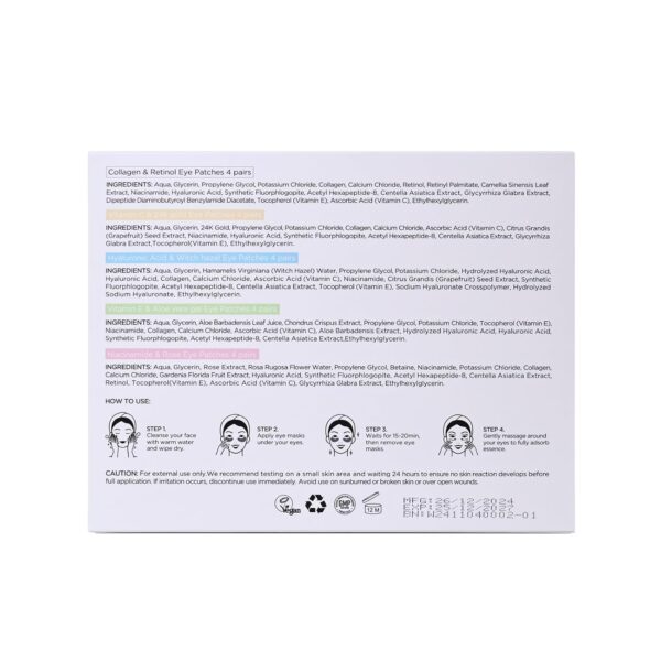 Under Eye Patches for Dark Circles,Eye Mask for Puffy Eyes With Collagen,Retinol,Vitmin C,Hyaluronic Acid and Niacinamide Face Masks Skincare Spa Gifts for Woman 20Pairs - Image 9