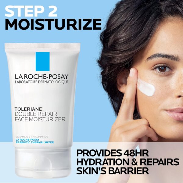 La Roche-Posay Toleriane Double Repair Face Moisturizer, Daily Moisturizer Face Cream with Ceramide and Niacinamide for All Skin Types, Oil Free, Fragrance Free - Image 3