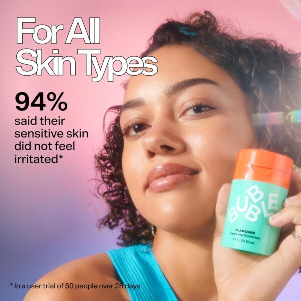 Bubble Skincare Slam Dunk Face Moisturizer - Hydrating Face Cream for Dry Skin Made with Vitamin E + Aloe Vera Juice for a Glowing Complexion - Skin Care with Blue Light Protection (50ml) - Image 5