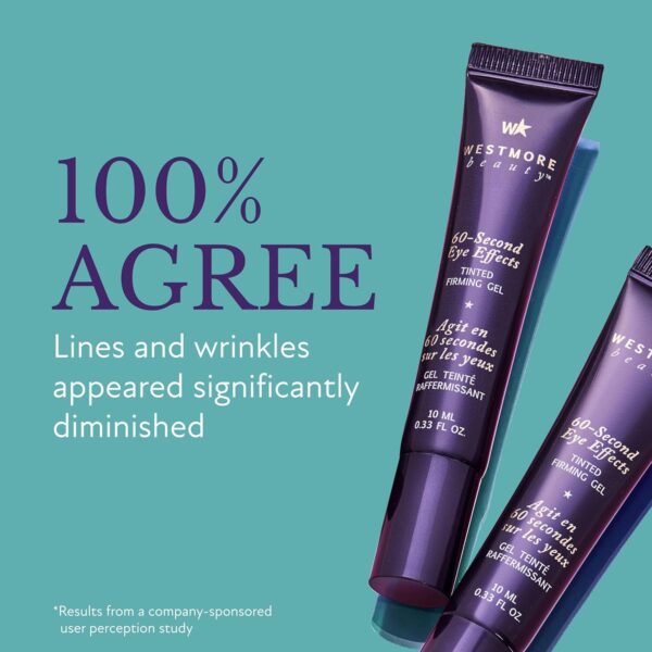 Westmore Beauty 60 Second Eye Effects Tinted Firming Gel - Instant Tightening Serum, Under-Eye Cream for Puffiness and Bags - Light to Medium, 0.33 Fl Oz (10 mL) - Image 5