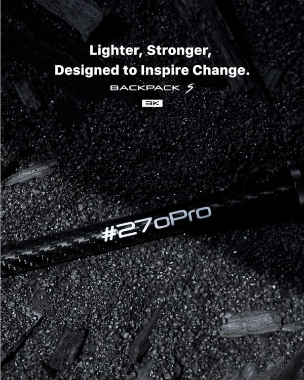 #270Pro Backpack S 3K | Original Design 8.8Ft Ultra-Long Invisible Selfie Stick, 99% Carbon Fiber, Lightweight & Portable, Works with GoPro, Insta360, DJI (Adapter Required for Some Models) - Image 4